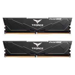 Team T-Force Vulcan 64GB Kit (2 x 32GB), DDR5, 6400MHz (PC5-51200), CL34, ECC, AMD EXPO & Intel XMP 3.0, PMIC, DIMM Memory, Black Team T-Force Vulcan 64GB Kit (2 x 32GB), DDR5, 6400MHz (PC5-51200), CL34, ECC, AMD EXPO & Intel XMP 3.0, PMIC, DIMM Memory, Black